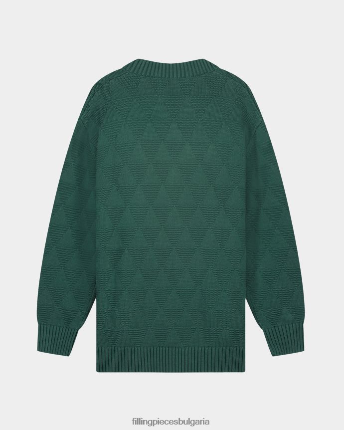 Filling Pieces 00686N201 Жени плетена жилетка зелено