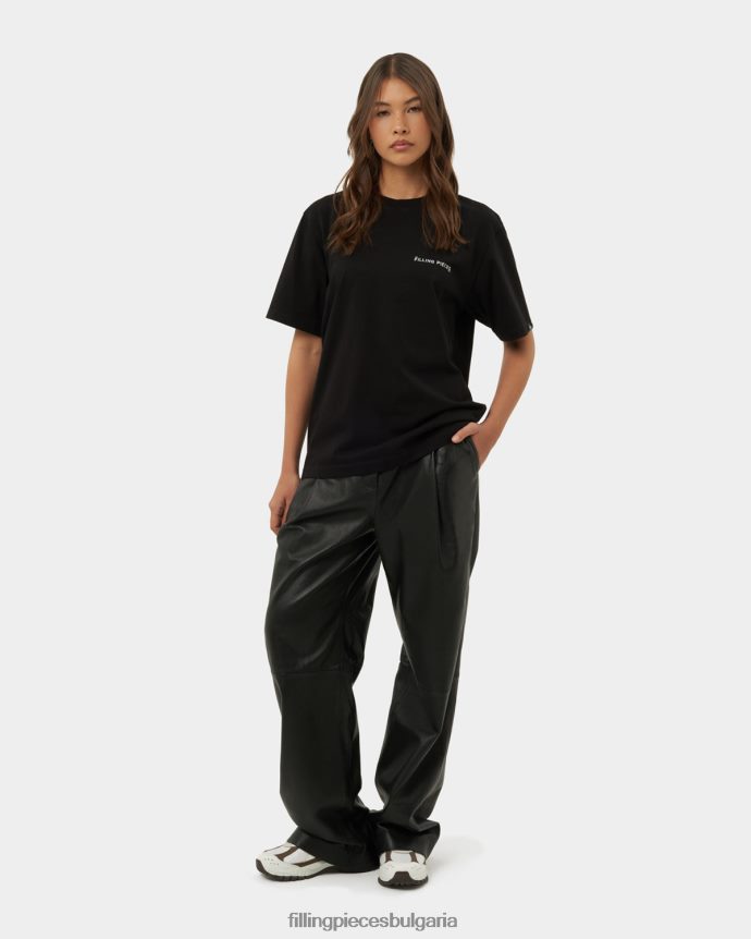 Filling Pieces 00686N184 Жени тениска азбука черен