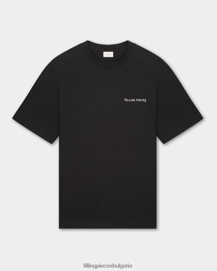 Filling Pieces 00686N184 Жени тениска азбука черен