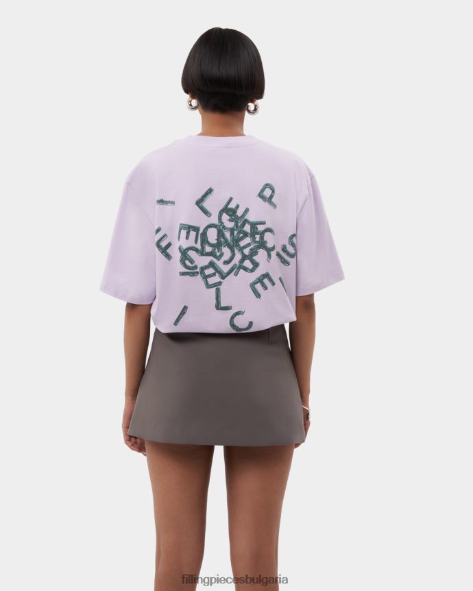 Filling Pieces 00686N185 Жени тениска азбука люляк
