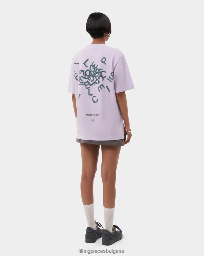 Filling Pieces 00686N185 Жени тениска азбука люляк