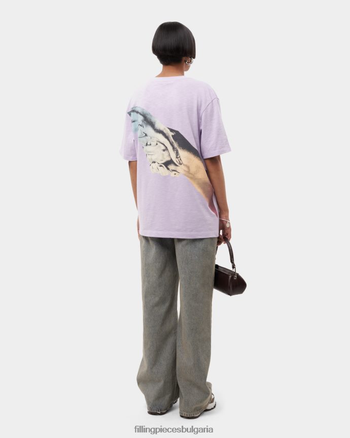 Filling Pieces 00686N192 Жени ръкостискане с градиент на тениска люляк