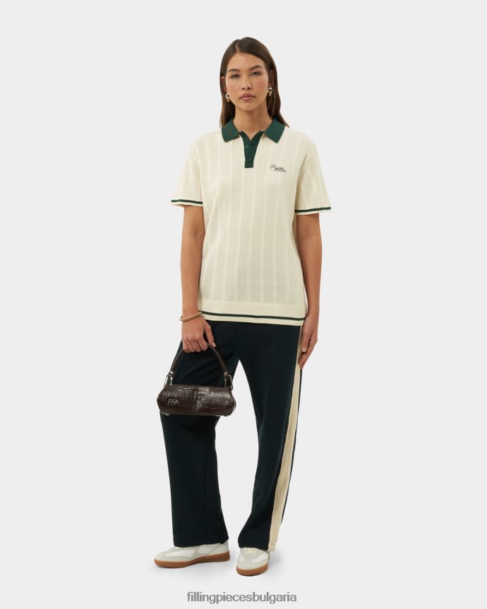 Filling Pieces 00686N196 Жени плетено поло антично бяло