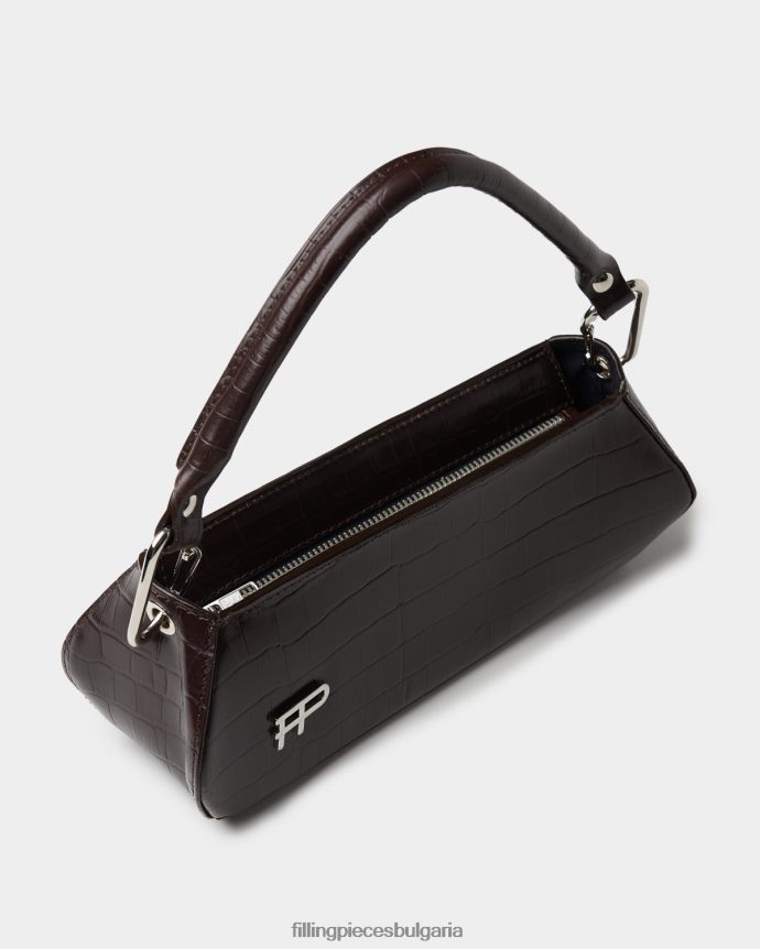 Filling Pieces 00686N212 унисекс дамски ръчен крокодил кафяво