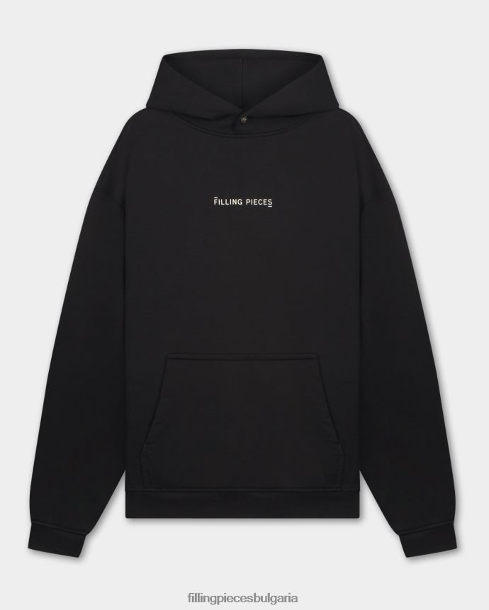 Filling Pieces 00686N136 мъже градиентно ръкостискане с качулка черен