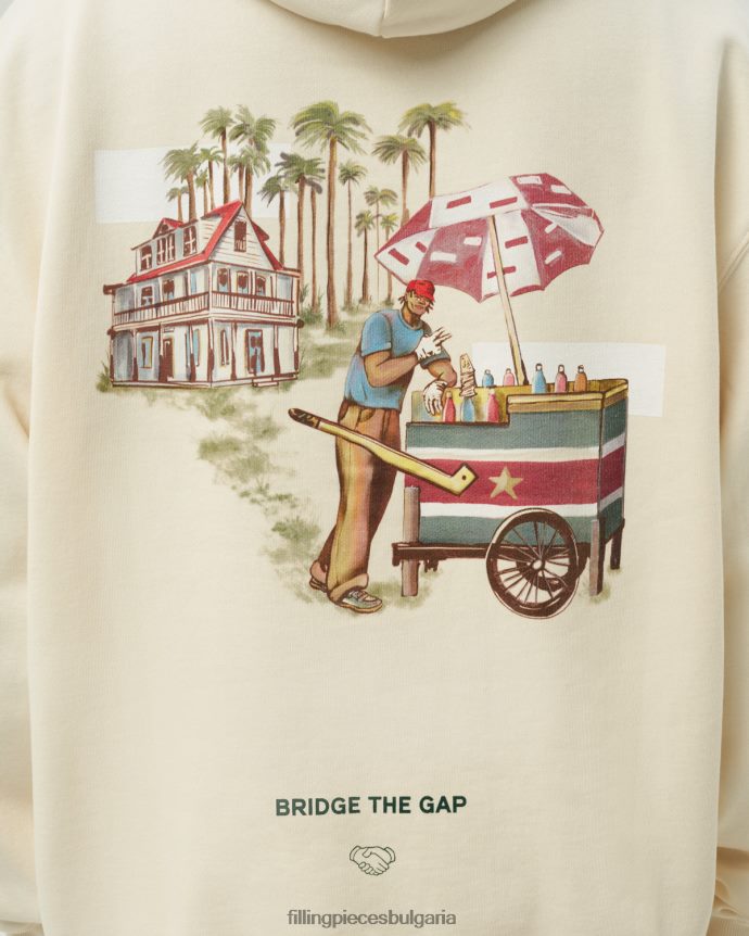 Filling Pieces 00686N137 мъже продавач на лед с качулка антично бяло