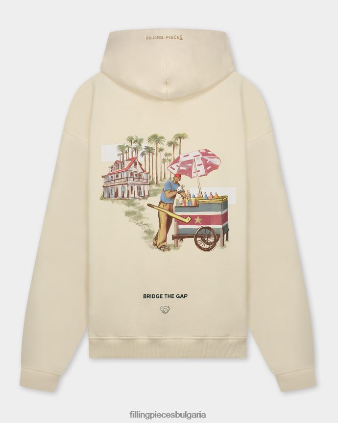 Filling Pieces 00686N137 мъже продавач на лед с качулка антично бяло