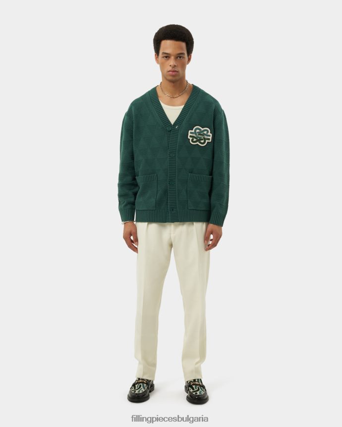 Filling Pieces 00686N140 мъже плетена жилетка зелено