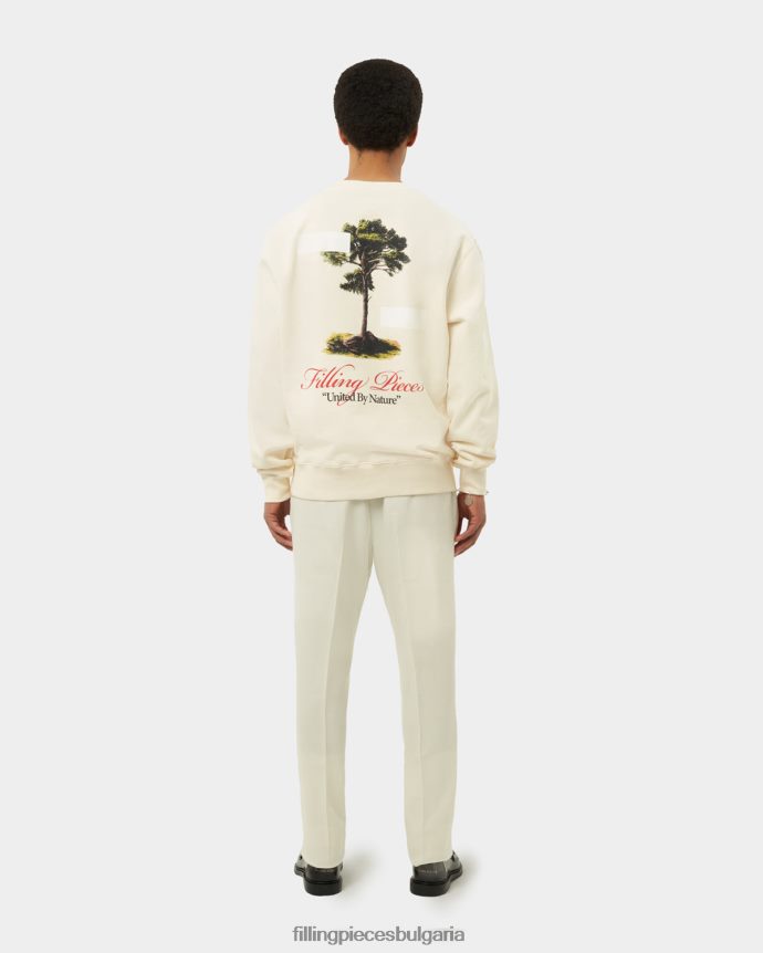 Filling Pieces 00686N141 мъже суичър обединен от природата антично бяло