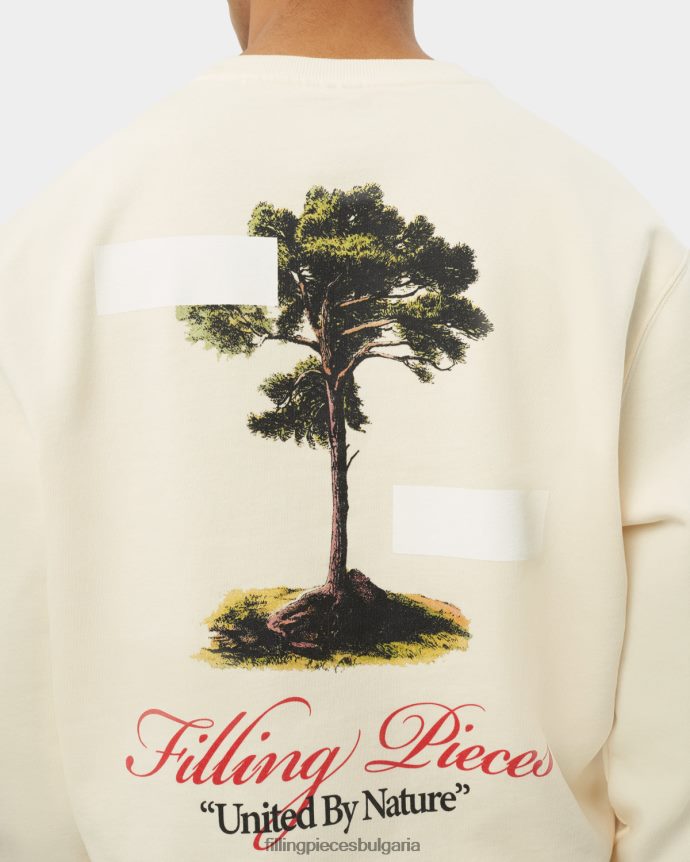 Filling Pieces 00686N141 мъже суичър обединен от природата антично бяло