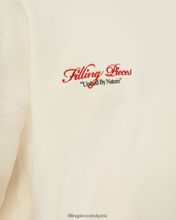 Filling Pieces 00686N141 мъже суичър обединен от природата антично бяло
