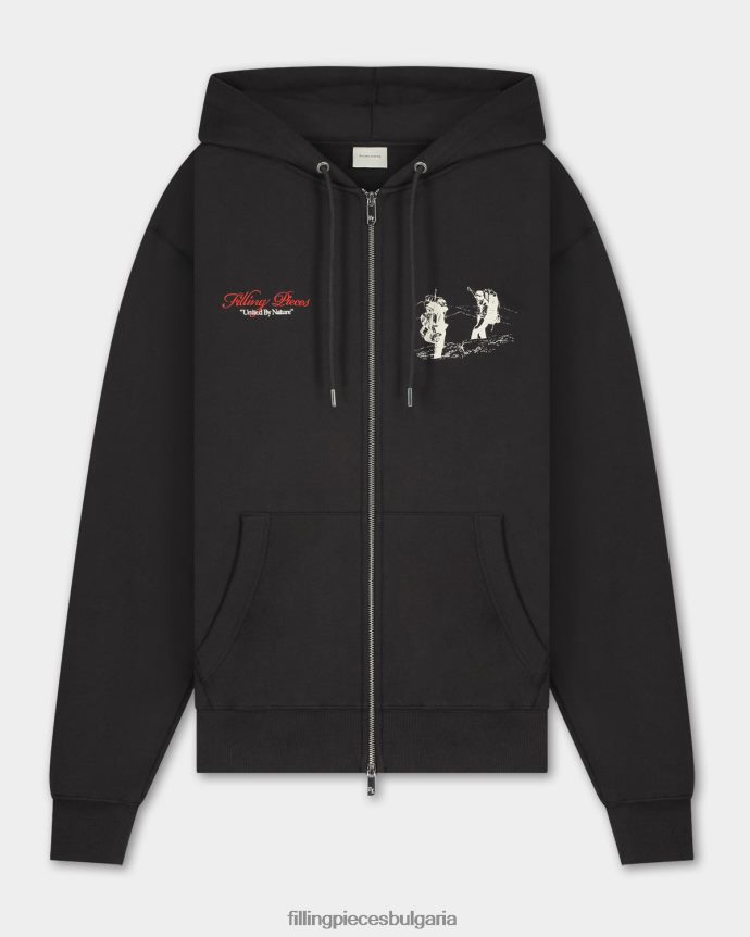 Filling Pieces 00686N143 мъже качулка с цип, обединена от природата паваж