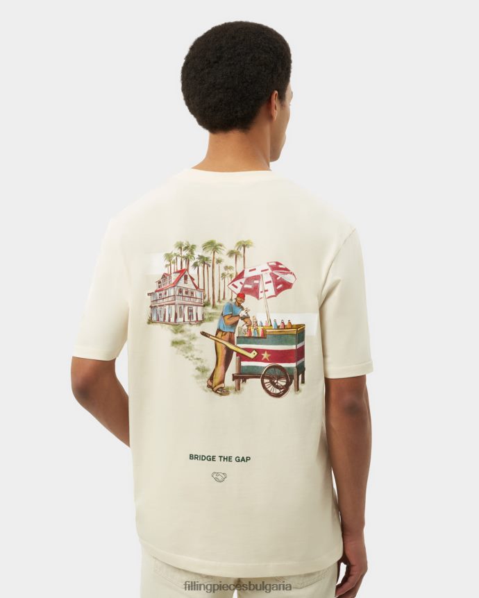 Filling Pieces 00686N109 мъже тениска продавач на лед антично бяло