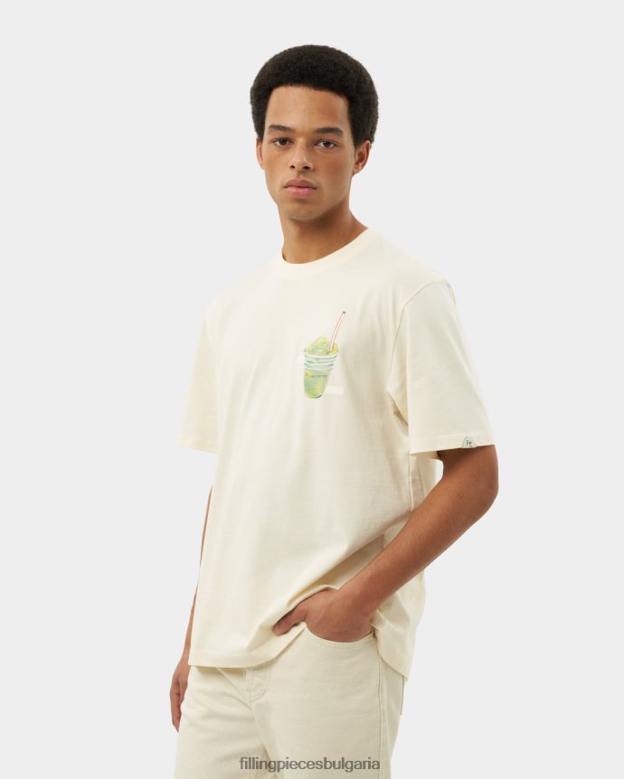 Filling Pieces 00686N109 мъже тениска продавач на лед антично бяло