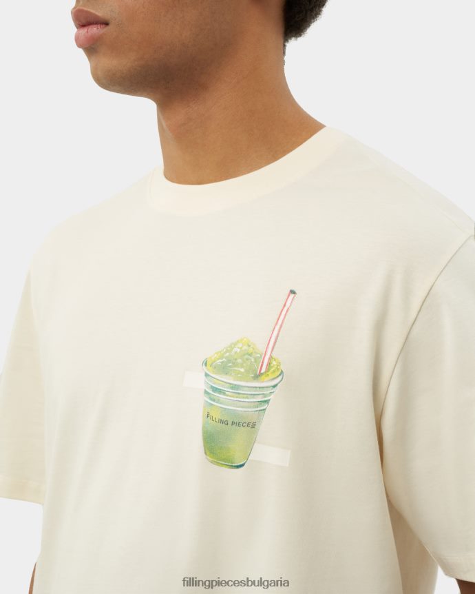 Filling Pieces 00686N109 мъже тениска продавач на лед антично бяло
