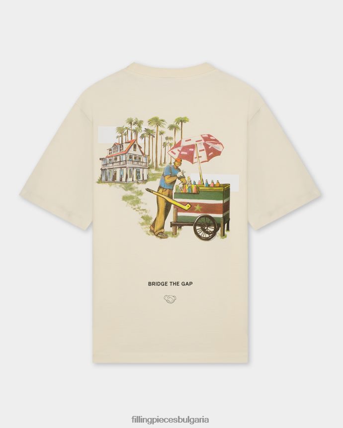 Filling Pieces 00686N109 мъже тениска продавач на лед антично бяло