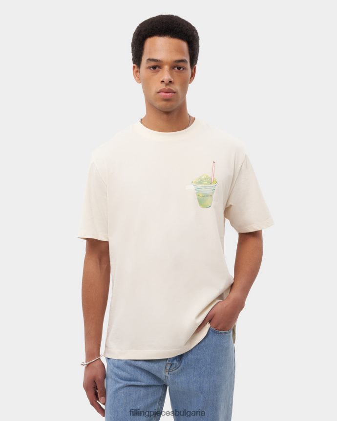 Filling Pieces 00686N110 мъже тениска киша антично бяло