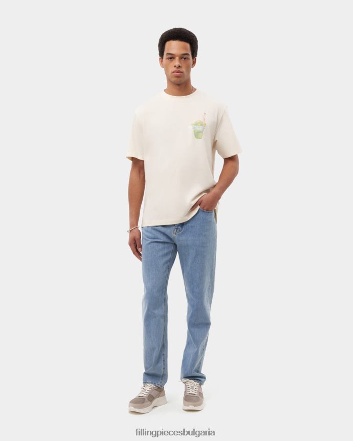 Filling Pieces 00686N110 мъже тениска киша антично бяло