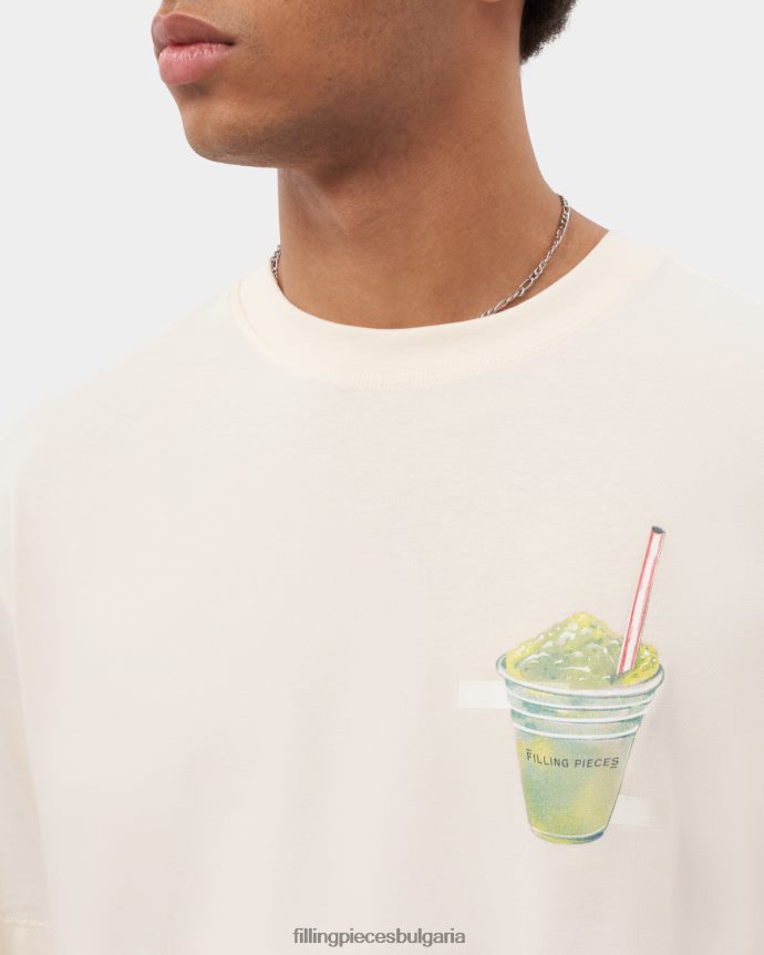 Filling Pieces 00686N110 мъже тениска киша антично бяло