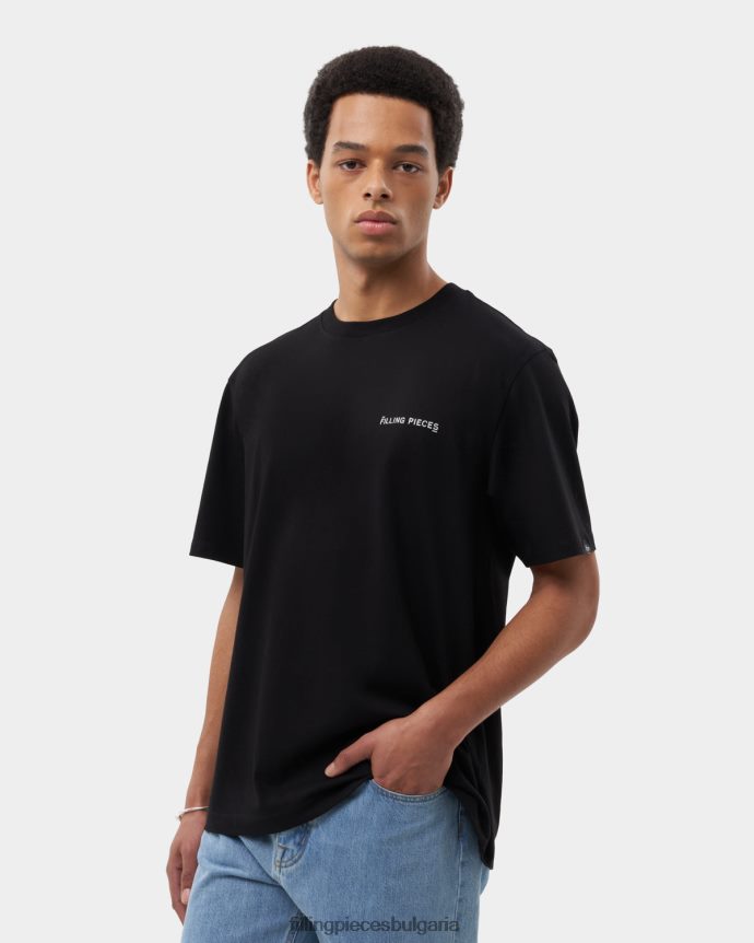 Filling Pieces 00686N116 мъже тениска азбука черен