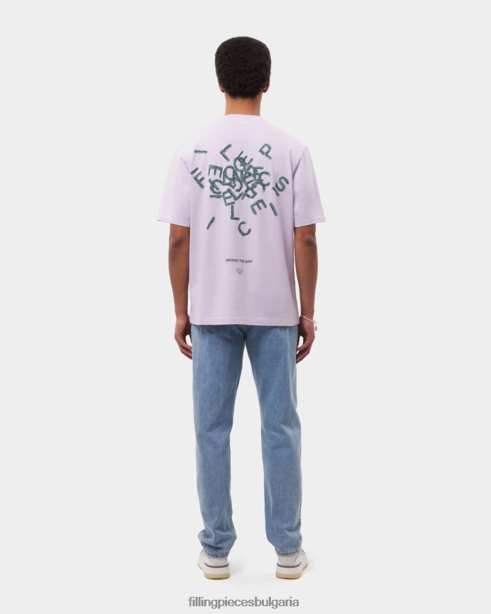 Filling Pieces 00686N117 мъже тениска азбука люляк