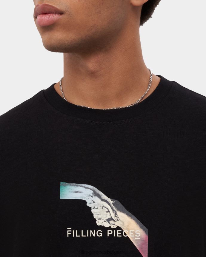 Filling Pieces 00686N122 мъже ръкостискане с градиент на тениска черен