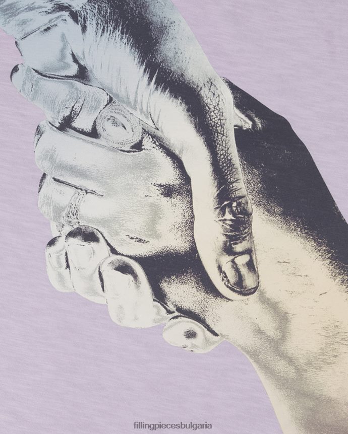 Filling Pieces 00686N123 мъже ръкостискане с градиент на тениска люляк