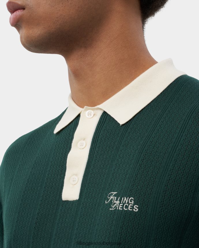 Filling Pieces 00686N124 мъже плетено поло зелено
