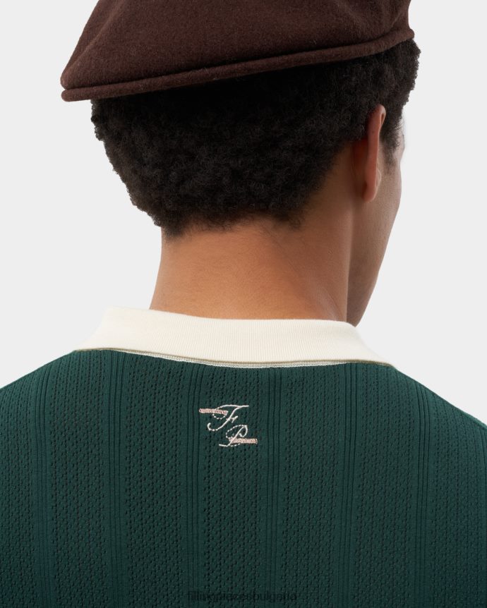 Filling Pieces 00686N124 мъже плетено поло зелено