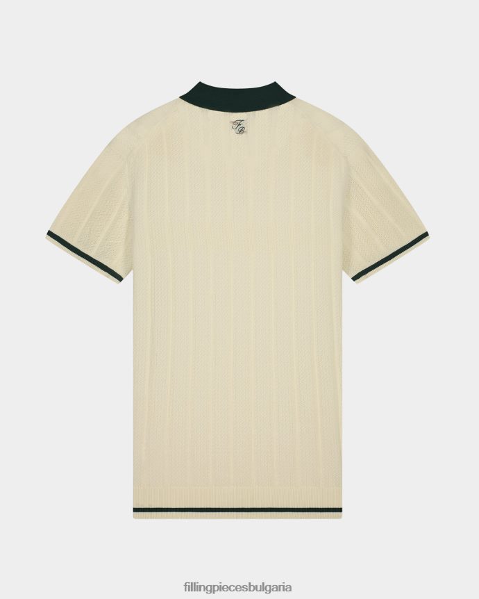 Filling Pieces 00686N125 мъже плетено поло бяло