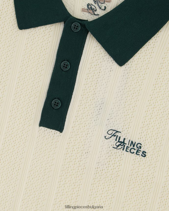 Filling Pieces 00686N125 мъже плетено поло бяло