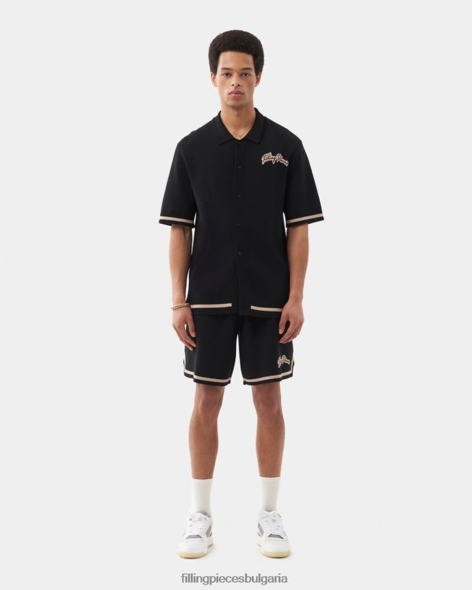 Filling Pieces 00686N131 мъже плетена риза черен