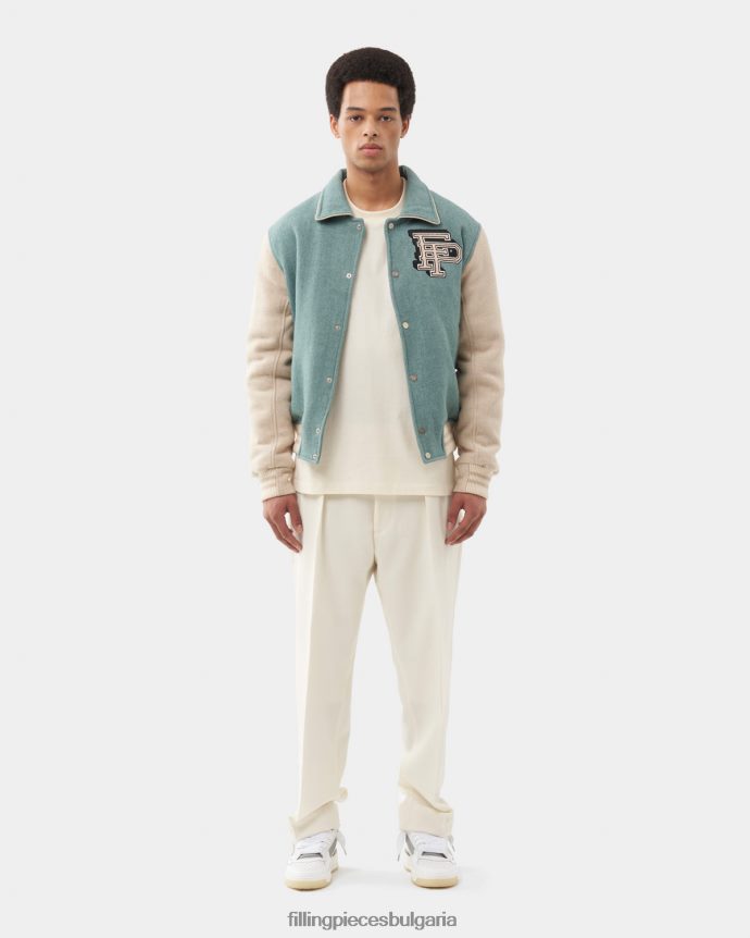 Filling Pieces 00686N151 мъже университетско яке градински чай зелен