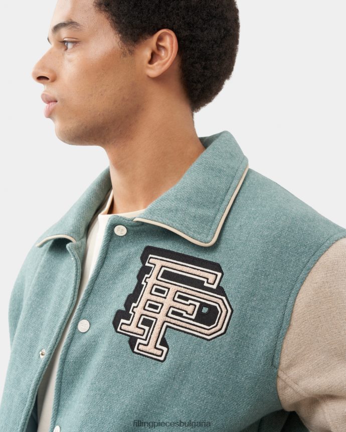 Filling Pieces 00686N151 мъже университетско яке градински чай зелен