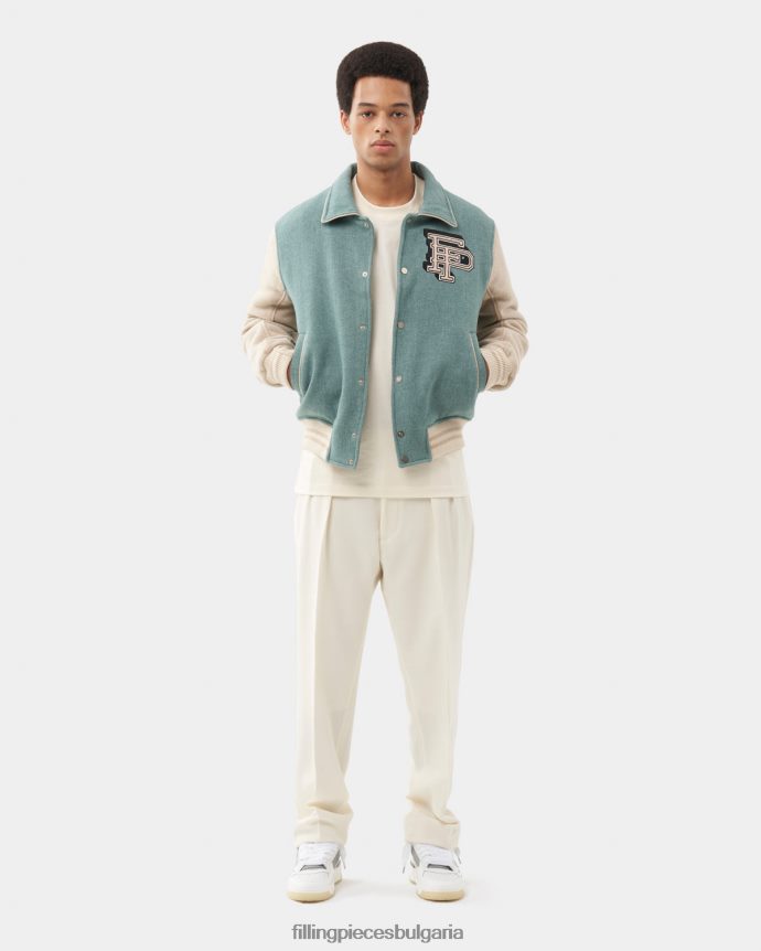 Filling Pieces 00686N151 мъже университетско яке градински чай зелен