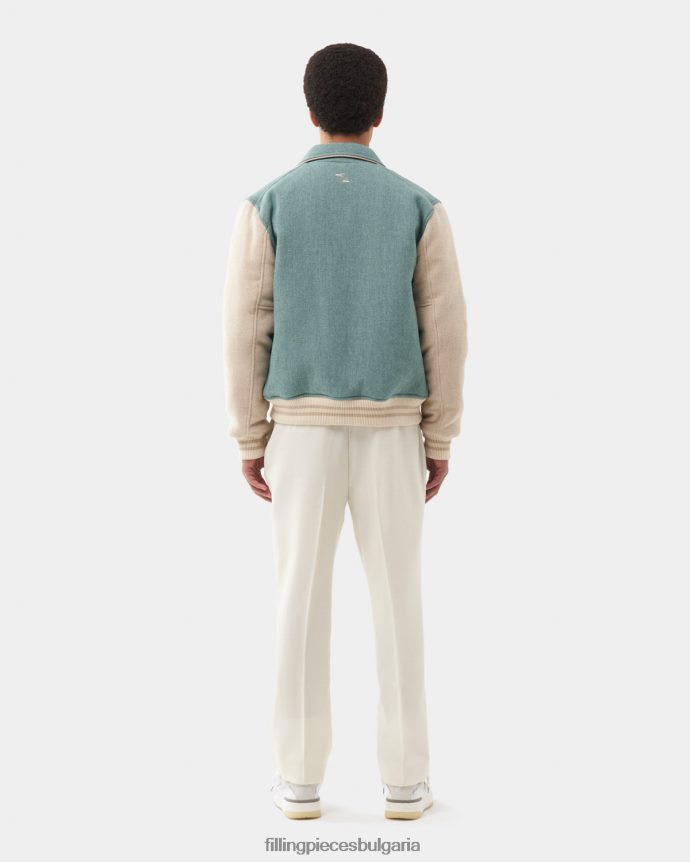 Filling Pieces 00686N151 мъже университетско яке градински чай зелен