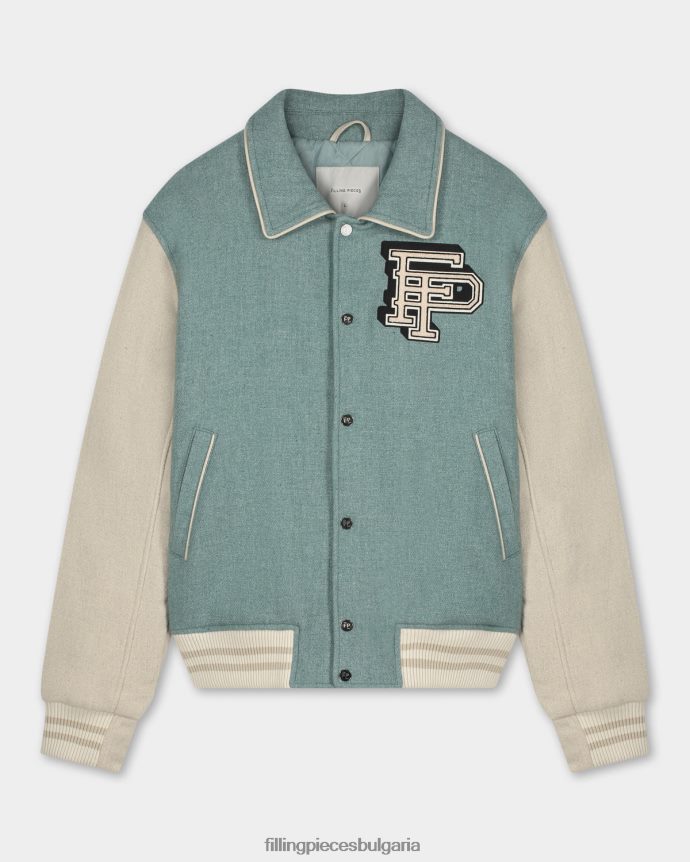 Filling Pieces 00686N151 мъже университетско яке градински чай зелен
