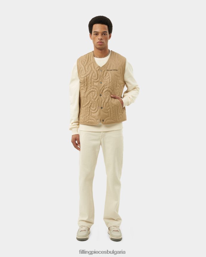 Filling Pieces 00686N155 мъже ватирана пухкава жилетка бежово