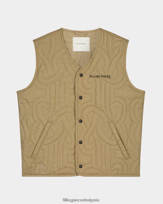 Filling Pieces 00686N155 мъже ватирана пухкава жилетка бежово