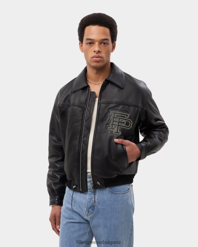 Filling Pieces 00686N157 мъже кожено яке обикновена