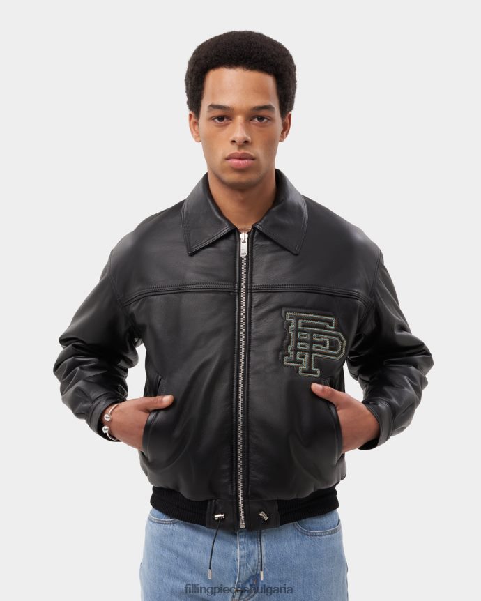 Filling Pieces 00686N157 мъже кожено яке обикновена