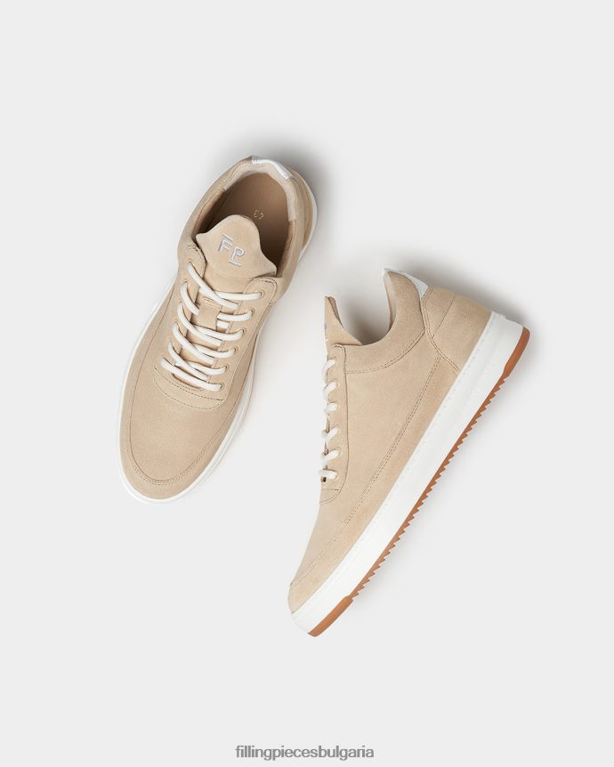 Filling Pieces 00686N24 мъже ниска горна част от вълнист велур бежово