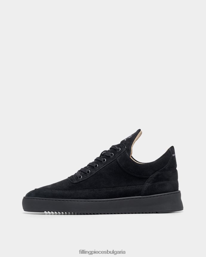 Filling Pieces 00686N36 мъже нисък горен велур всичко черно