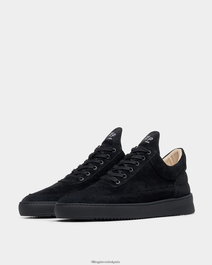 Filling Pieces 00686N36 мъже нисък горен велур всичко черно