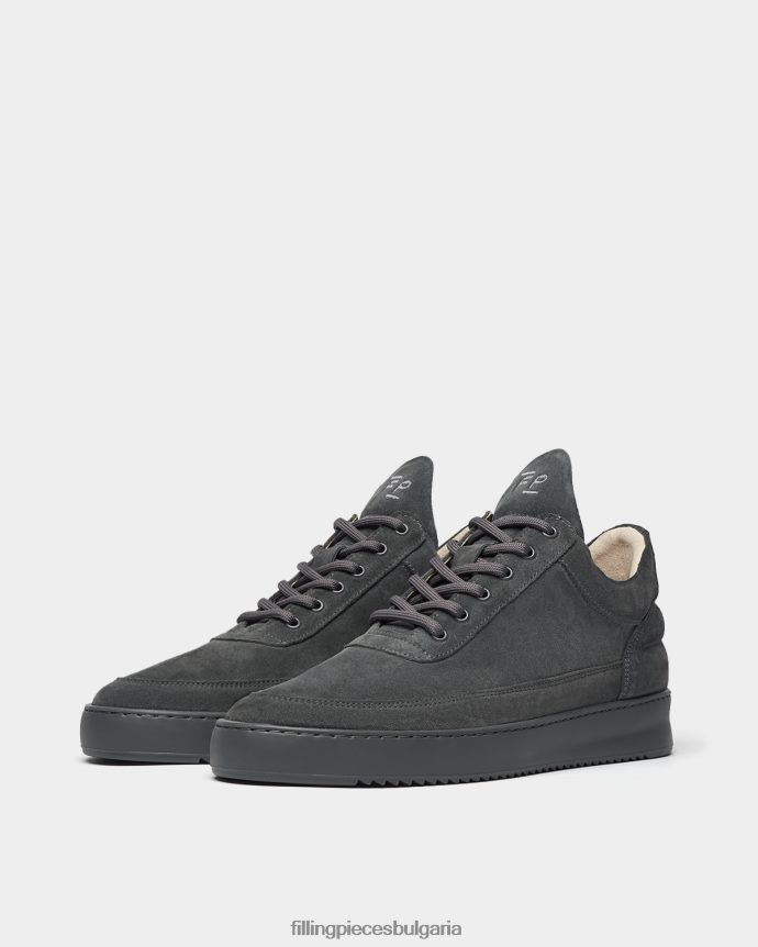 Filling Pieces 00686N37 мъже нисък горен велур всичко тъмно сиво