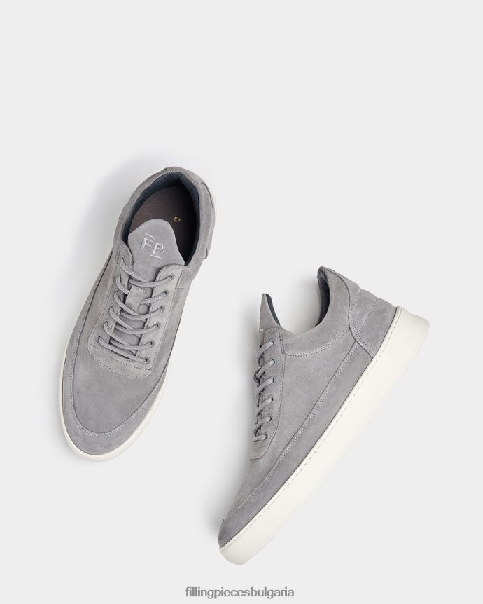 Filling Pieces 00686N84 мъже нисък органичен велур сиво
